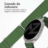 Accezz Cinturino in nylon Alpine Samsung Galaxy Watch 9 (40/44mm) / Watch 8 (40/44mm) / Classic (46mm) - Olive Green