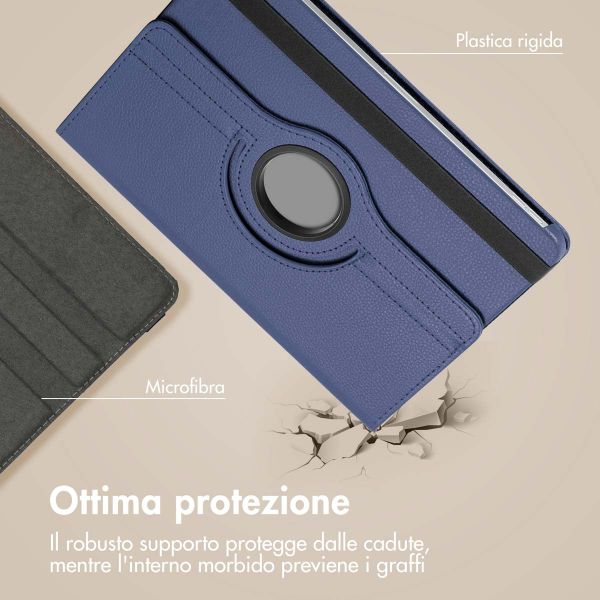 imoshion Cover Girevole a 360° Samsung Galaxy Tab S9 11.0 pollici / S10 Lite / S10 FE / S9 FE 10.9 pollici - Blu scuro