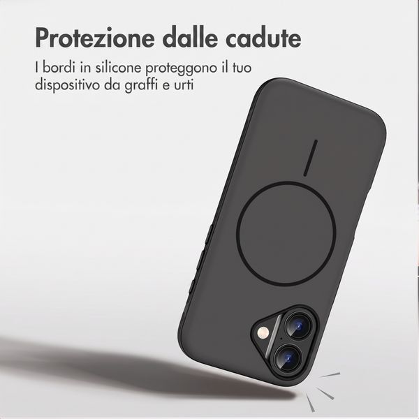 imoshion Cover posteriore Color con Thin MagSafe Ring Apple iPhone 16 - Nero