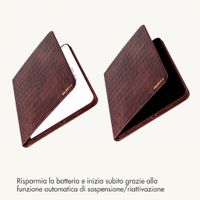 Selencia Custodia a libro Croco Samsung Galaxy Tab A11 Plus / A9 Plus - Burgundy