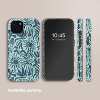 Selencia Cover posteriore Vivid con MagSafe Apple iPhone 15 - Tropical Vibes Light Blue