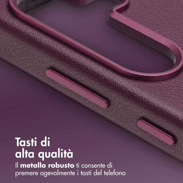 Accezz Cover in Pelle con MagSafe Samsung Galaxy S25 Plus - Heath Purple