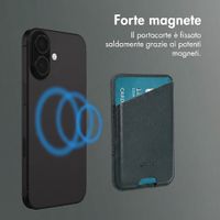 Accezz Portacarte in pelle magnetico - Compatibile con Apple Find My - Cedar Green