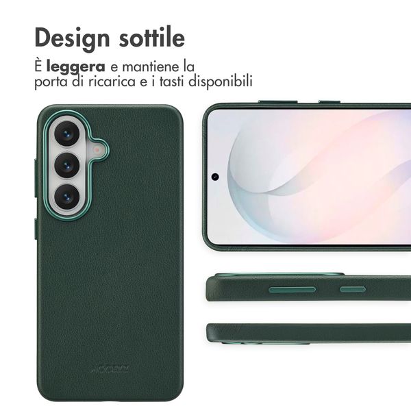 Accezz Cover in Pelle con MagSafe Samsung Galaxy S26 - Cedar Green