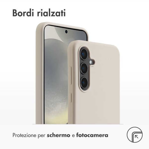 Accezz Cover in silicone liquido con MagSafe Samsung Galaxy S24 FE - Stone