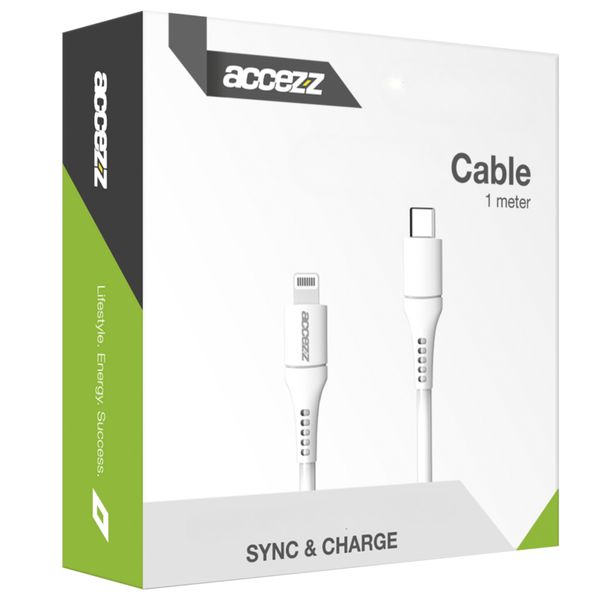 Accezz Cavo Lightning a USB-C – certificazione MFi – 1 metro – Nero