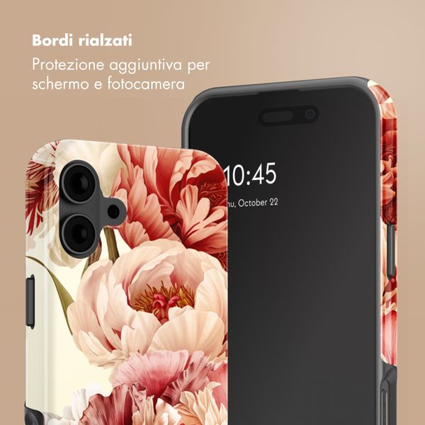 Selencia Cover posteriore Vivid con MagSafe Apple iPhone 16 - Vintage Peony