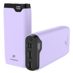 imoshion Powerbank da 20.000 mAh - Caricabatterie rapido da 22,5 W - USB-C / USB-A - Lilla