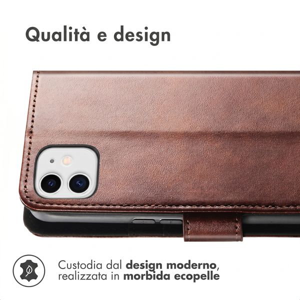 imoshion Cover a libro di Lusso Apple iPhone 11 - Marrone scuro