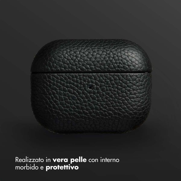 Accezz Cover in vera pelle  Apple AirPods Pro 2 - Nero
