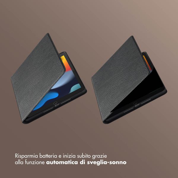 Selencia Cover Riva Apple iPad 9 (2021) 10.2 pollici / iPad 8 (2020) 10.2 pollici / iPad 7 (2019) 10.2 pollici - Nero