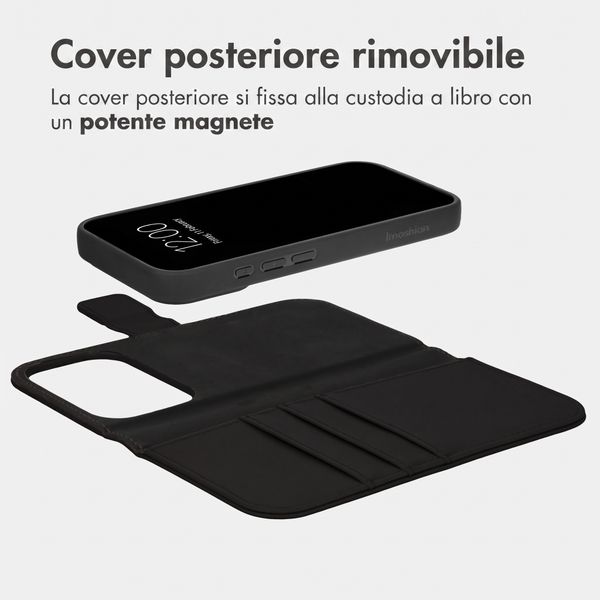imoshion Cover a libro di lusso 2-in-1 rimovibile Apple iPhone 18 Pro Max / 17 Pro Max - Nero