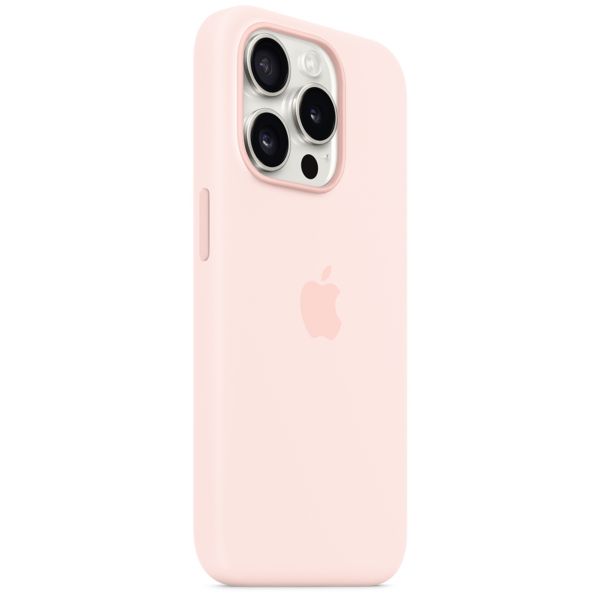 Apple Cover Posteriore in Silicone con MagSafe Apple iPhone 15 Pro - Light Pink