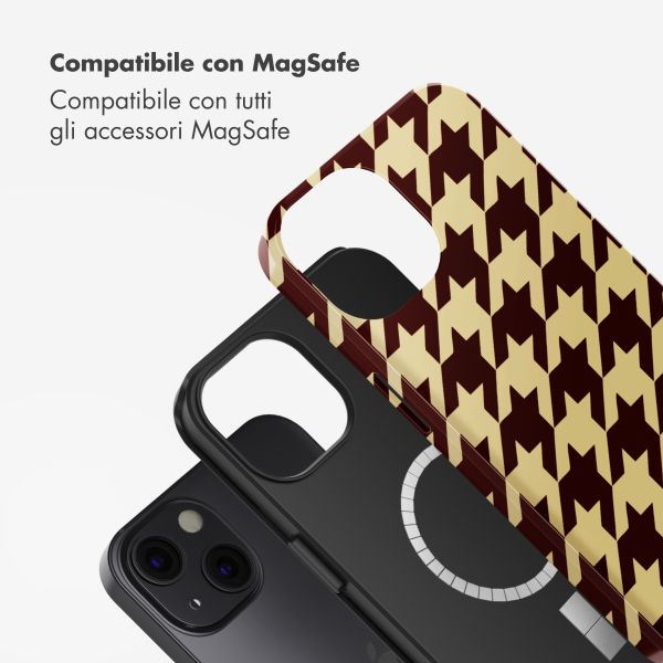 Selencia Cover posteriore Vivid con MagSafe Apple iPhone 13 - Pied-de-Poule