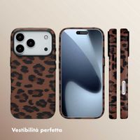 Selencia Cover Sabi Stampa pantera con MagSafe Apple iPhone 17 Pro - Mocha Brown