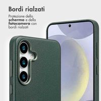 Accezz Cover in pelle 2 in 1 con MagSafe Samsung Galaxy S25 Plus - Cedar Green