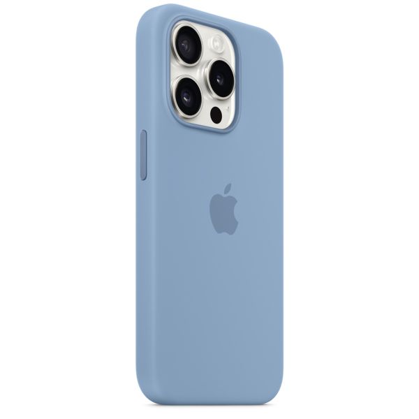 Apple Cover Posteriore in Silicone con MagSafe Apple iPhone 15 Pro - Winter Blue