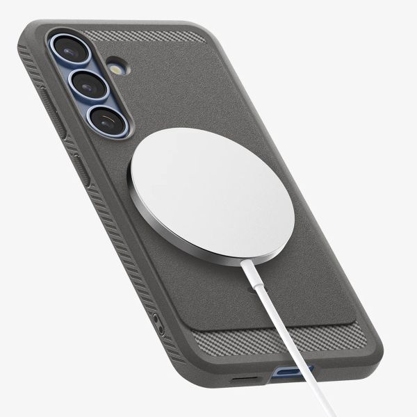 Spigen Cover Rugged Armor con MagSafe Samsung Galaxy S25 Plus - Marble Gray