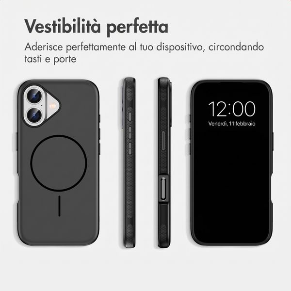 imoshion Cover posteriore Color con Thin MagSafe Ring Apple iPhone 17 - Nero