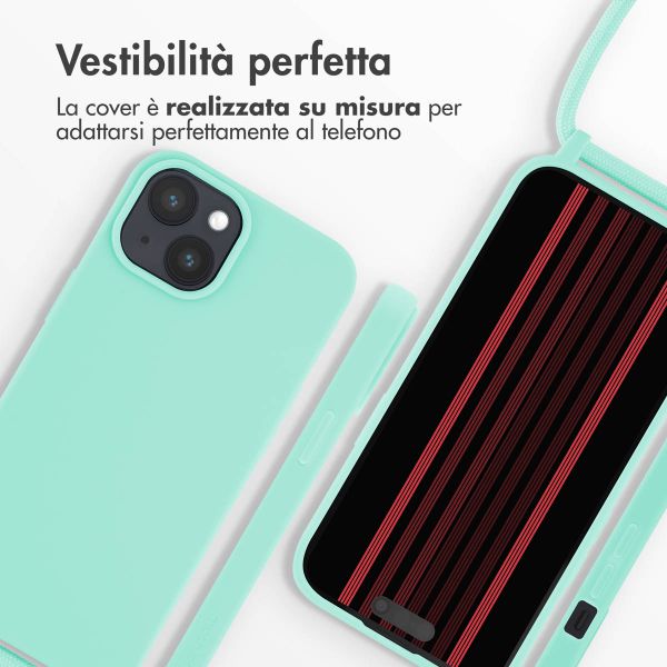 imoshion Cover in Silicone con Cordino Apple iPhone 15 - Menta verde
