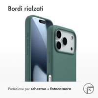 Accezz Cover in silicone liquido con MagSafe Apple iPhone 17 Pro - Verde scuro