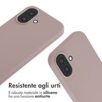 imoshion Cover in Silicone con Cordino Apple iPhone 16 - Sand Pink