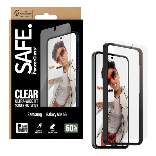 SAFE by PanzerGlass Vetro temperato ultra-wide Fit con applicatore Samsung Galaxy A37 (5G)