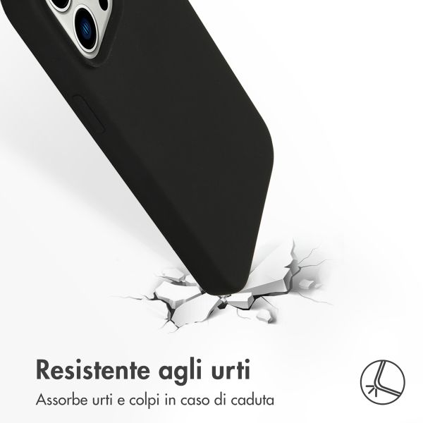 Accezz Cover in silicone liquido con MagSafe Apple iPhone 14 Pro Max - Nero