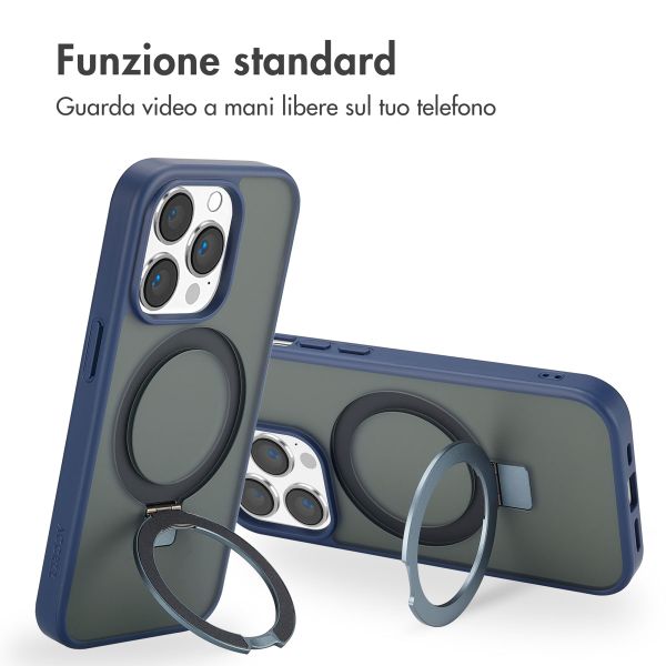 Accezz Cover con anello e supporto con MagSafe Apple iPhone 14 Pro Max - Blu