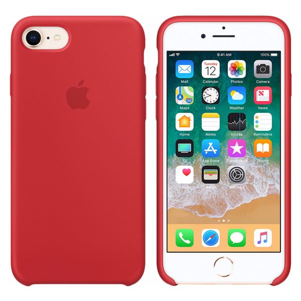 Apple Cover in Silicone Apple iPhone SE (2022 / 2020) / 8 / 7 - Red