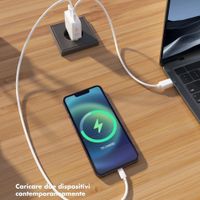 Accezz Caricabatterie GaN Ultra Slim - USB-C + USB-A - 45 W - Bianco