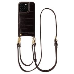 Selencia Nova cover posteriore in vera pelle con portacarte Apple iPhone 15 Pro - Dark Chocolate