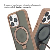 Accezz Cover con anello e supporto con MagSafe Apple iPhone 13 Pro Max - Marrone