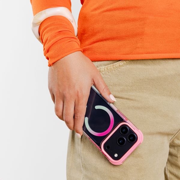 Selencia Cover MagSafe Gradient Apple iPhone 16 Pro - Rosa / Blu