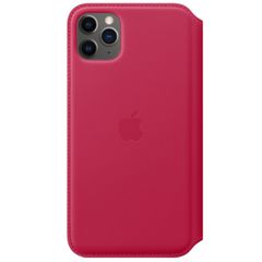 Apple Cover a libro in Pelle con Chiusura Apple iPhone 11 Pro Max - Red Raspberry