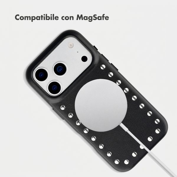 Selencia Cover posteriore Studs con MagSafe Apple iPhone 17 Pro Max - Velvet Black