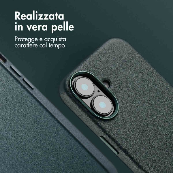 Accezz Cover in Pelle con MagSafe Apple iPhone 16 - Cedar Green