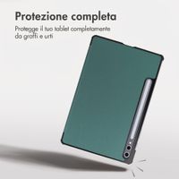 imoshion Cover a libro Trifold Samsung Galaxy Tab S10 Plus / Tab S9 FE Plus / Tab S9 Plus - Verde scuro