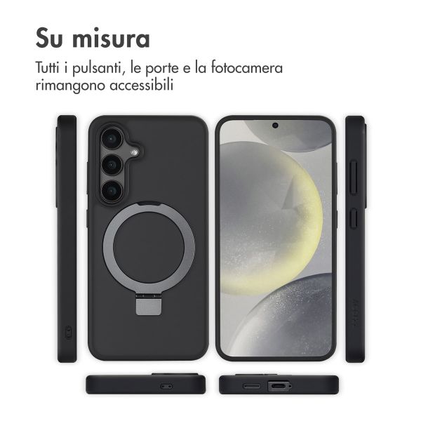 Accezz Cover con anello e supporto con MagSafe Samsung Galaxy S24 - Nero