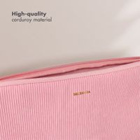 Selencia Cover per laptop in velluto a coste 15-16 pollici - Sleeve per laptop - Soft Blush