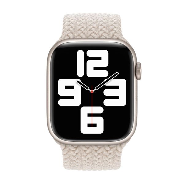 Apple Cinturino Solo intrecciato Apple Watch | 44/45/46/49 mm - Taglia 7 - Starlight