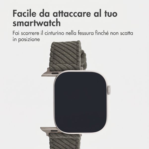 imoshion Cinturino in velluto a coste Apple Watch | 44/45/46/49 mm - Verde