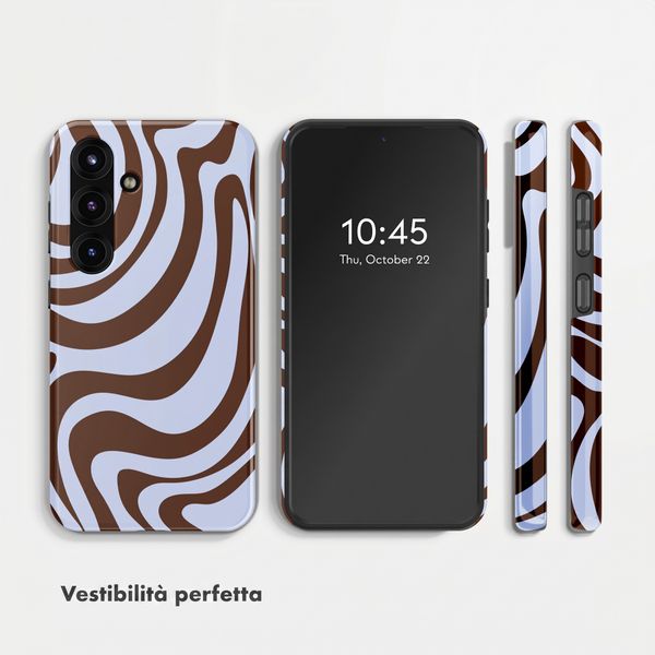 Selencia Cover posteriore Vivid con MagSafe Samsung Galaxy S25 - Dream Swirl Chocolate