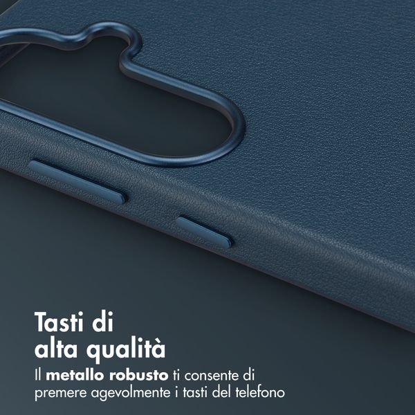 Accezz Cover in Pelle con MagSafe Samsung Galaxy S26 Plus - Nightfall Blue