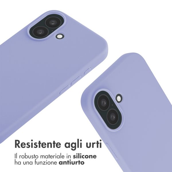 imoshion Cover in Silicone con Cordino Apple iPhone 16 - Viola