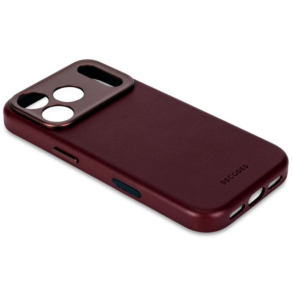 Decoded Cover Posteriore in Pelle MagSafe Apple iPhone 17 Pro - Burgundy