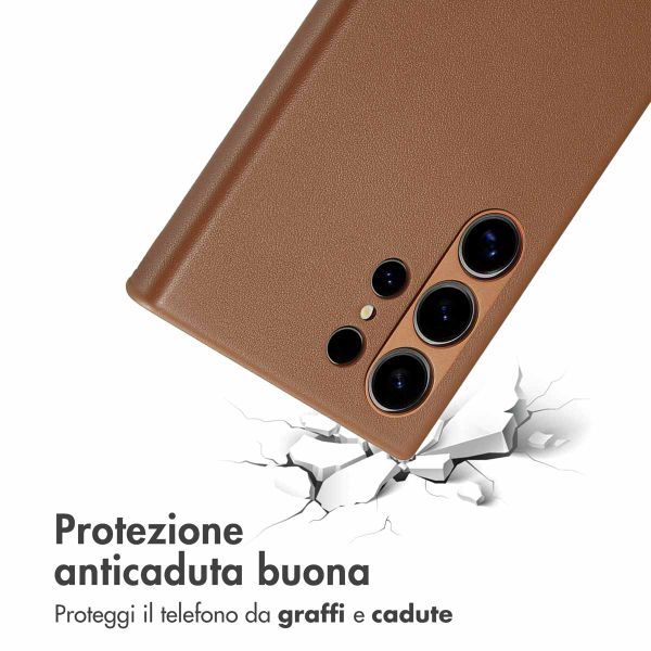Accezz Cover in Pelle con MagSafe Samsung Galaxy S24 Ultra - Sienna Brown