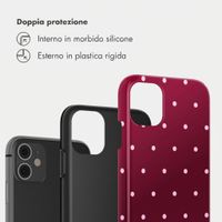 Selencia Cover Posteriore Vivid Apple iPhone 11 - Happy Dots Burgundy
