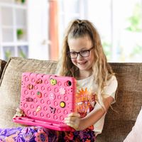 imoshion Cover per tablet a prova di bambino con bambole rimovibili Samsung Galaxy Tab A11 Plus / A9 Plus - Rosa