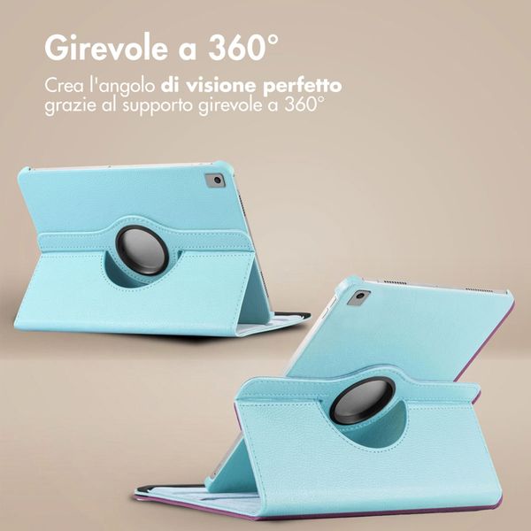 imoshion Cover Girevole a 360° Apple iPad 9 (2021) 10.2 pollici / iPad 8 (2020) 10.2 pollici / iPad 7 (2019) 10.2 pollici - Azzurro